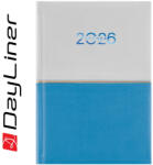 Dayliner Határidőnapló Contrast A5 napi, fehér lapokkal fehér-világoskék Dayliner 2026 - papirx