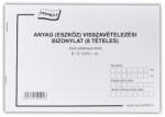 Bluering Készlet visszavételezési bizonylat 8 tételes 25x4 lapos tömb A/5 fekvő B. 12-123/V Bluering - papirx