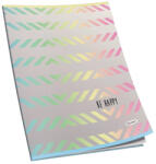 Connect Füzet A4, 40lap, kockás 80g. papír, glitteres Connect