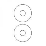 Papirx Etikett címke, CD-hez 117mm100 lap, 2 címke/lap