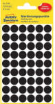 AVERY Etikett címke, o12mm, jelölésre, 54 címke/ív, 5 ív/doboz, Avery fekete - papirx