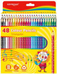 Keyroad Színes ceruza készlet 18 cm háromszögletű Keyroad 48 klf. szín - papirx