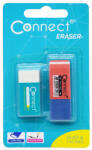 Connect Radír Connect 2 db/blister piros/kék C-36BR, fehér szögletes C-36W