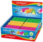 Keyroad Radír, PVC mentes 24 db/display Keyroad Roo Fix vegyes színek - papirx