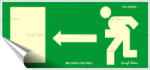  Információs matrica, 25x11, 5 cm, fluoreszkáló, utánvilágítós, "Menekülési irány balra
