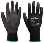  Szerelőkesztyű, tenyéren mártott, 9-es méret, fekete - officepantry