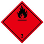 Papirx Információs címke, papír Gyúlékony gázok 3.1 10cmx10cm 300db/tekercs