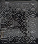  Öntapadós matrica, 3 cm-es, számlap, fekete