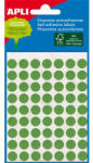 APLI Etikett, 8 mm kör, kézzel írható, színes, zöld, 288 etikett/csomag