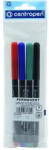 Centropen Alkoholos marker készlet, 1mm, kerek hegyű, Centropen 2536, 4 klf. szín - papirx