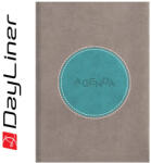 Dayliner Határidőnapló Central A5 napi, fehér lapokkal szürke - türkiz Dayliner 2026 - papirx