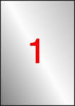APLI Etikett, 210x297 mm, poliészter, időjárásálló, ezüst, 20 etikett/csomag