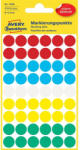 AVERY Etikett címke, o12mm, jelölésre, 5 klf. szín 54 címke/ív, 5 ív/doboz, Avery vegyes - papirx