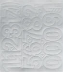  Öntapadós matrica, 5 cm-es, számlap, fehér