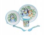 Stor Gyerek étkezőgarnitúra Bluey 5 részes tányér, tál, bögre és evőeszköz, Bpa (50675)