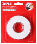 APLI Ragasztó tekercs, 3D, kétoldalas, szivacs, 19 mm x 2, 28 m, fehér