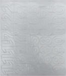  Öntapadós matrica, 3 cm-es, számlap, fehér