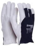 DONAU Védőkesztyű, kecskebőr "Safety", 10/XL méret, fehér-tengerészkék