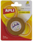 APLI Ragasztószalag, kétoldalas, 7 mm x 10 m, átlátszó