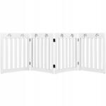 Costway Biztonsági kapu kutyavédő fa Costway 1, 5x203x60 cm fehér (PW10059WH)