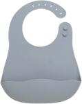 Gigi Kids Szilikon Előke, Vízálló, Állítható, Szoptatós Zsebbel, Szürke (BB-011-07)