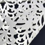  Filc panelfüggöny 90x100cm, gyöngyökkel, dekoratív fehér (L717 90x100cm biały)