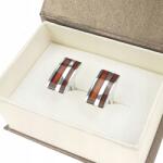  Ezüst mandzsettagombok öltönyhöz eredeti Borostyán Ezüst AG925 (CzarBursztynu)