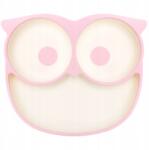 Gigi Kids Szilikon Tányér gyerekeknek Háromrészes Tapadókorongos rekeszek Rózsaszín (PL016P)