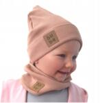Bubalove Gyerek sapka kémény vékony szett pamut tavasz ősz Bézs 40-46 cm (Komplet czapka i komin beż W1)