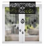  Dekoratív filc panel, 160x100 cm, áttört mintával, ablakdísz, fekete (L721 Czarny 160x100cm)