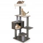 Costway macskafa 151 cm házikóval, kaparófákkal és kiegészítőkkel (PV10361GR)