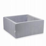 Mimii Száraz Medence labda nélkül Járóka gyerekeknek 90x90x40cm Soft Világosszürke négyzet (vs121)