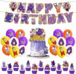  Grimace szülinapi dekoráció, Lufik, topper, banner