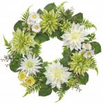  Koszorú Bejárati Ajtó Koszorú Dekoratív Mesterséges Dália Virágok 60 cm (B0DHCC712W)