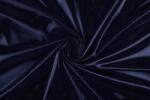  Vastag Szatén Anyag, Elasztán, Sötétkék (0,5m-584E-50522)