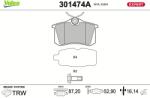 VALEO set placute frana, frana disc VALEO EXPERT 301474A (301474A)