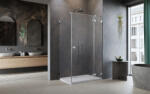 Radaway Essenza Pro Brushed Nickel KDJ szögletes szálcsiszolt króm zuhanykabin 110x80 átlátszó balos