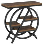  Nappali/előszoba dekorációs asztal, Blackswan Design, Sofia 2 modell, barna/fekete, fa és fém, 65 cm (D7F8T93BM)