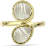  Arannyal Bevont Ezüst Gyűrű Gyöngyházzal, Y62624/59