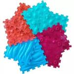 Ortho Puzzle Ortho Puzzle: Set covoraș de masaj ortopedic, 8 piese - Sea