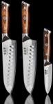 Gudaro - КОМПЛЕКТ 2x Santoku кухненски нож FENG 7, 5"+ 1x кухненски нож FENG 3, 5 (GU0002A)