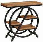  Blackswan Design Sofia 6 konzolasztal, világosbarna/fekete fa, 3 polc, 65x30x66, 5 cm (D8Y30W3BM)