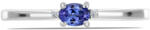  Ezüst Gyűrű " AAA" Osztályú Tanzanittal és Fehér Topázzal, Y62807/59