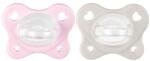 Chicco Suzeta Physio Dual Soft silicon fată 2-6m, 2 buc (AGS73088.51)