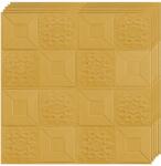Teno 20x Tapéta 3D Teno® szett, 9.8 nm fedőfelület, öntapadós, falra/mennyezetre, vízálló, könnyen szerelhető, modern design, 70x70 cm, sárga/arany (TENO2418S20)
