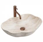 Rea Pearl mosdótál 50.5x38 cm mosdótálak barna/bézs REA-U0619 (REAU0619)