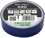 TRACON Tracon K20 (10db/csomag), szigetelőszalag, kék, 20 m x 18 mm, PVC, 0-90°C Tracon (K20) (K20)