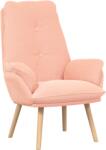 vidaXL Pihentető Szék Rózsaszín Göndör Gyapjú Szerű Szövet (42001846) (42001846)