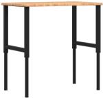 vidaXL világosbarna négyszögű tölgyfa munkaasztal 100x60x(71, 5-98) cm (3309680) (3309680)