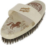MagicBrush perii de îngrijire pentru cai cu model de nufări (17 x 8 cm | Lungimea perilor: 2 cm)
